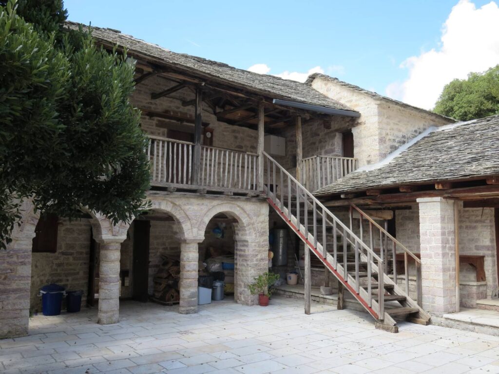 Monastery of the Virgin Mary near Matsouki : old well maintained building